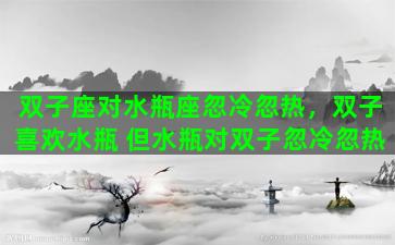 双子座对水瓶座忽冷忽热，双子喜欢水瓶 但水瓶对双子忽冷忽热